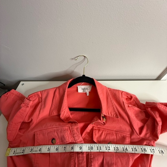 ba&sh - Lincoln Dress - Coral Button-Up mini dress - Picture 11 of 12